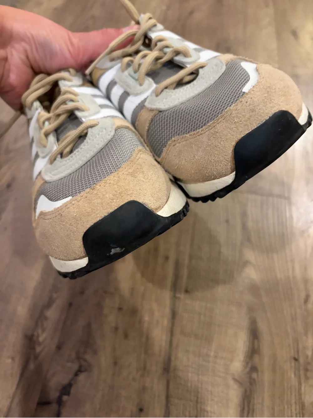 ADIDAS ZX 700 Green Tan Three Stripe Sneakers